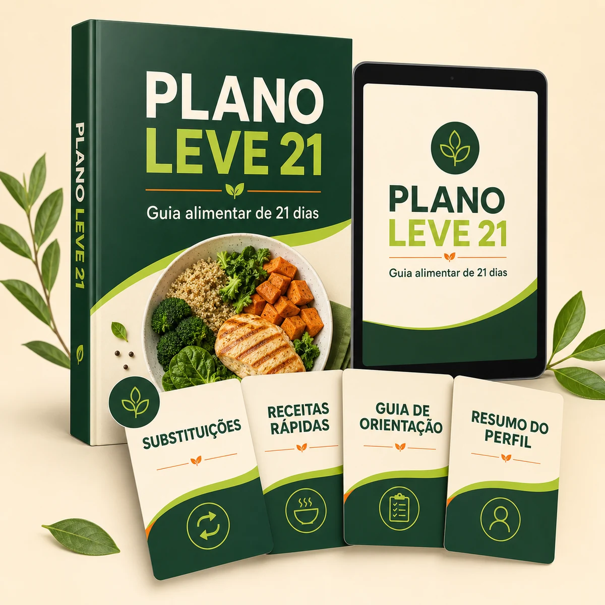 Plano Leve 21 — guia alimentar de 21 dias com os 4 bônus